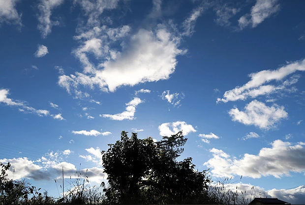 台風のあとの空