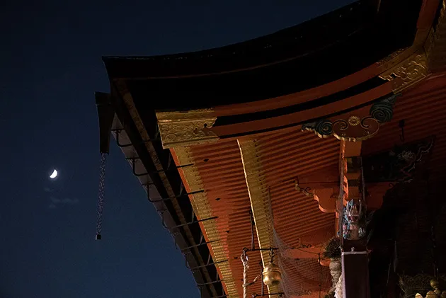 八坂神社の舞殿の修復工事が終わってたが想像以上に凄い
